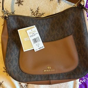 Michael Kors Eden LG TZ Hobo shoulder bag Brown/black